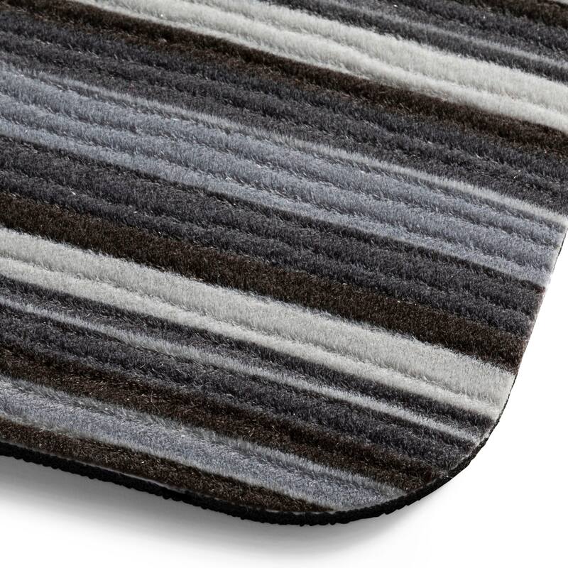 SoHome Smooth Step Striped Machine Washable Kitchen Mat, 24"x35"