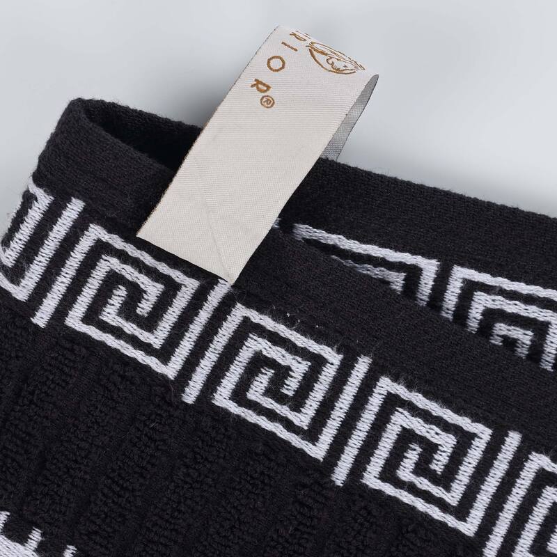 Superior Athens Cotton Floral Border Greek Key 3-Piece Towel Set