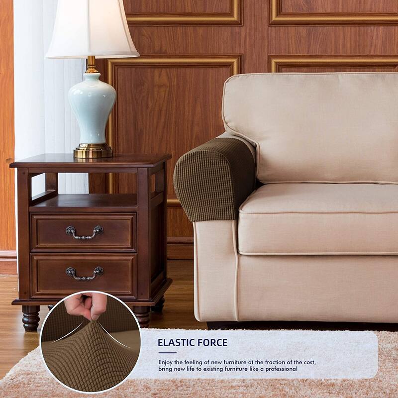 Subrtex Stretch Armrest Cover Strip furniture Cover with Twist Pins