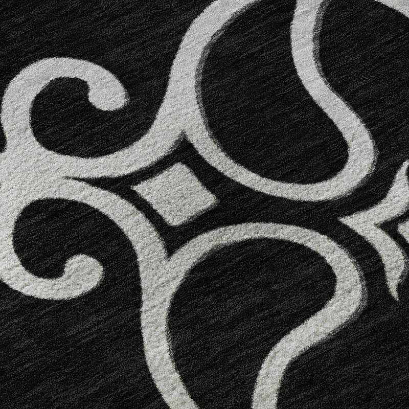 Premium Washable Super Soft Transitional Scroll Mayfield Rug