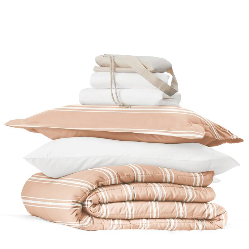 8pc Twin XL Pattern Dorm Bedding Bundle