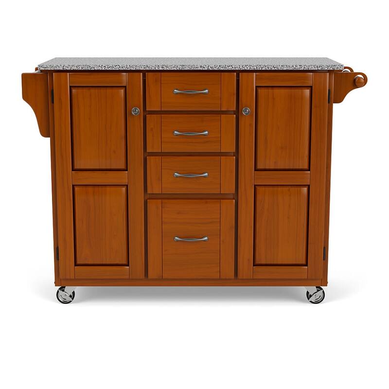 Homestyles Create-A-Cart Brown Wood Kitchen Cart - 48" x 18" x 36"