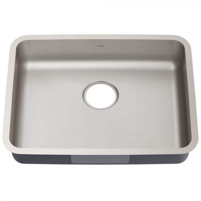 Kraus Dex 25" Undermount Single Basin 16 Gauge Stainless Steel Kitchen