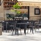 preview thumbnail 3 of 10, All-Weather Resin Top Square Table & 4 Metal Chairs with Poly Resin Seats - 31.5"W x 31.75"D x 28.25"H