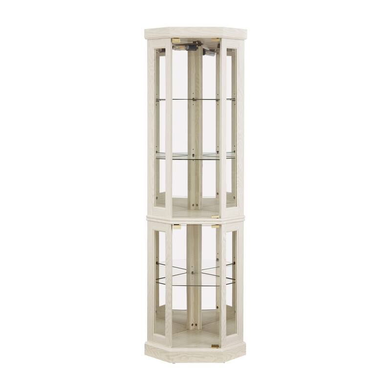 Corner Curio Cabinet with Lights-Stylish Glass Display Case for Living Room, Bar Storage & Collectibles