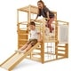 preview thumbnail 1 of 6, Alpine Adventure Indoor Play Gym - Climber, Slide & Kids Activity Set - Natural Natural