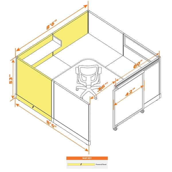 Cubicles with Sliding Doors 53H Single - Bed Bath & Beyond - 34466434