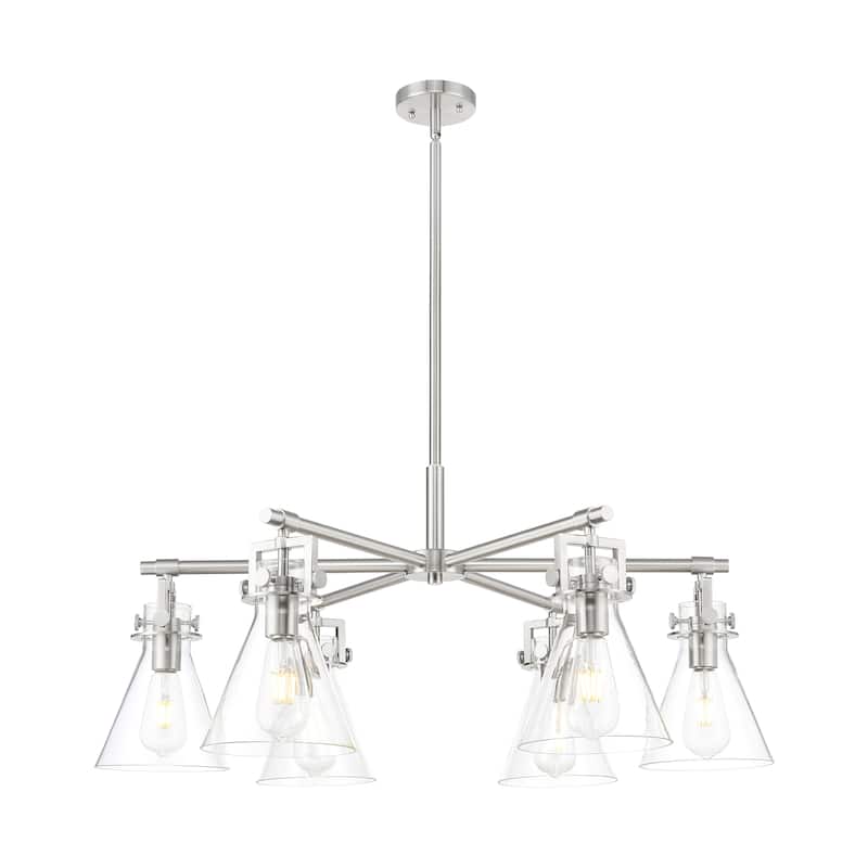 Innovations Lighting Downtown Urban - Newton Cone - 6 Light 26" Stem Hung Chandelier