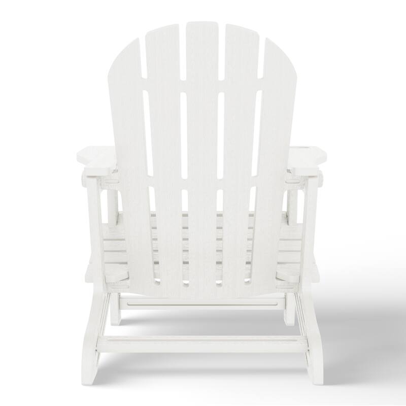 Coastline Outdoor Poly Adirondack Chair with Side Table
