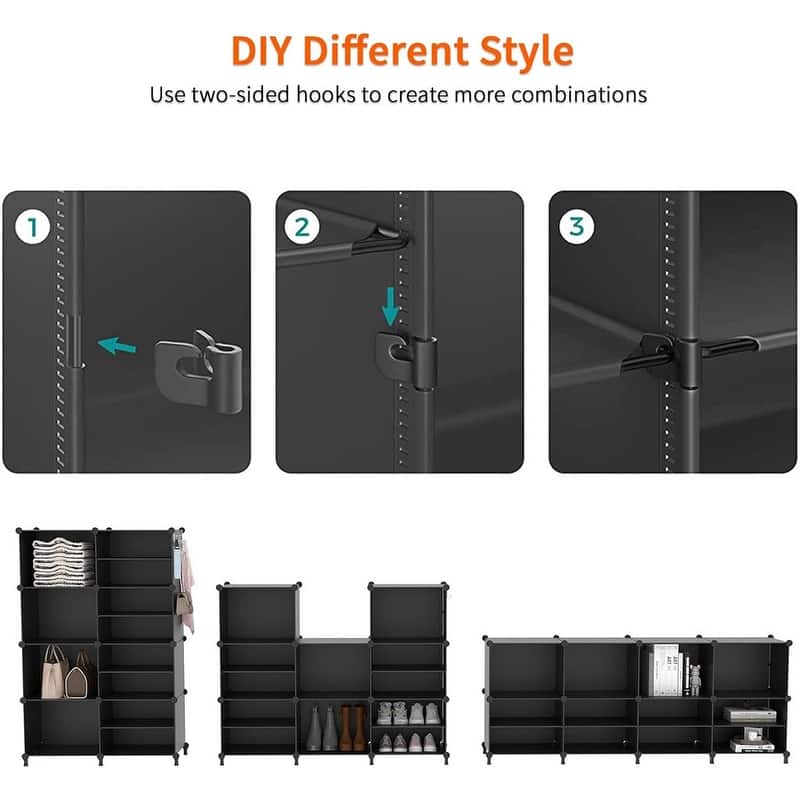 6 Cube Closet Organizer Storage Shelves