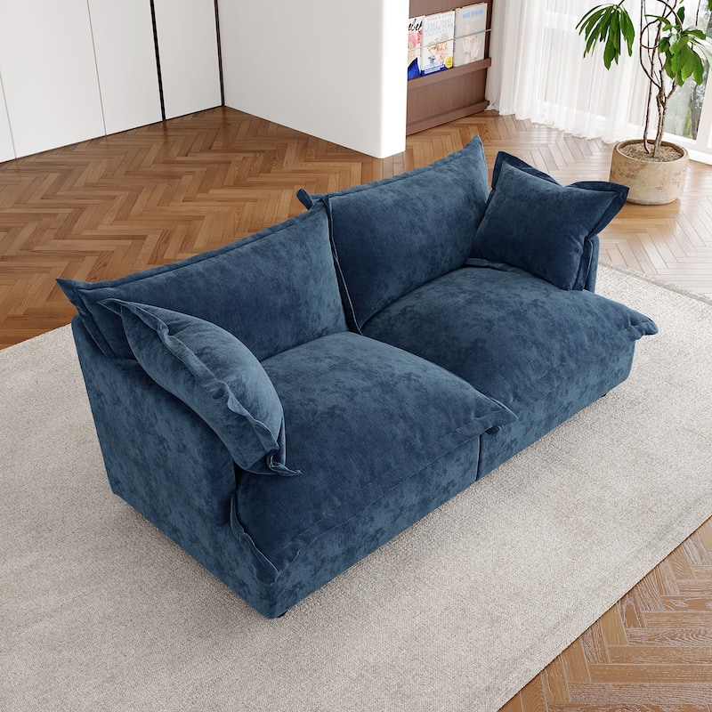 Double Layer Cushion Comfy Cloud Modular Sectional Sofa Set