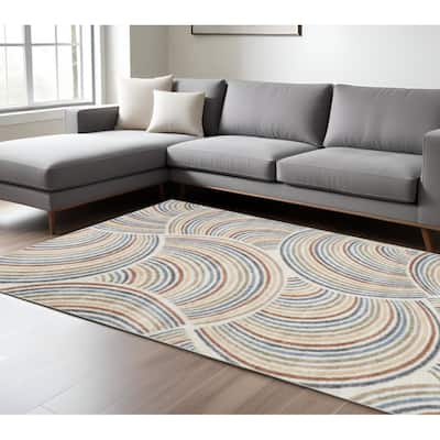 HomeRoots Geometric Modern Rectangle Area Rug