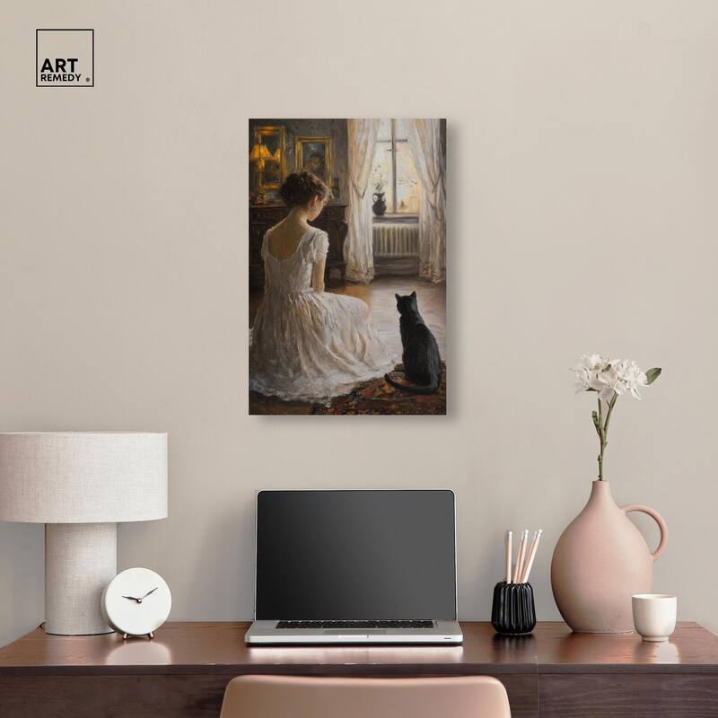 Her Faithful Companion Canvas by Art Remedy, Gallery Wrapped