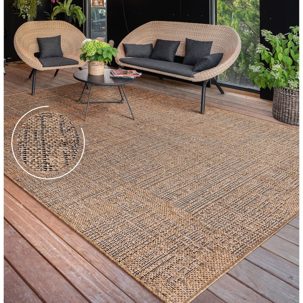 Indoor & Outdoor Rug Mottled Boho Look