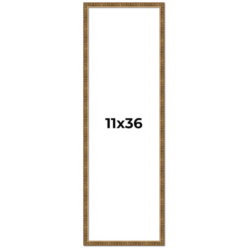 11x36 Frame Gold Kingsley Distressed Solid Wood Picture Frame Width