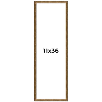11x36 Frame Gold Kingsley Distressed Solid Wood Picture Frame Width