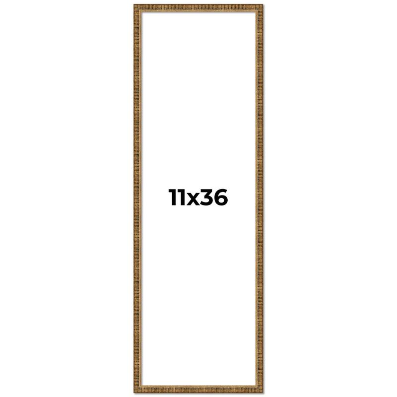 11x36 Frame Gold Solid Wood Picture Frame - Complete Modern Photo