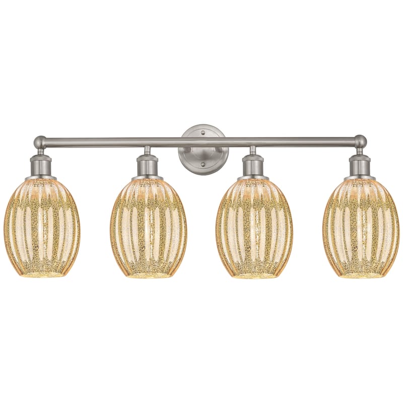 Innovations Lighting 616-4W-13-34 Preston Vanity Preston 4 Light 34" - Brushed Satin Nickel / Mercury