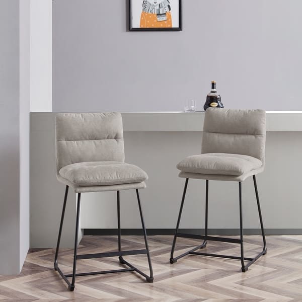 slide 2 of 13, Corvus Carson 26-inch Contemporary Counter Stools (Set of 2) Beige