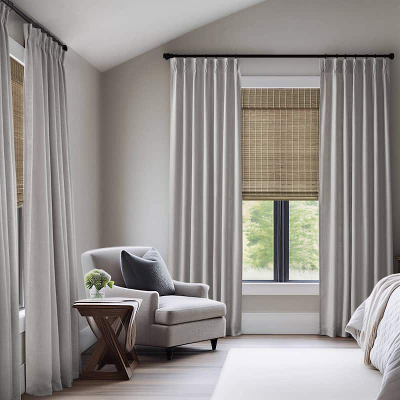 Madison Park Emery 300gsm poly linen with 7 pinch pleat per pc