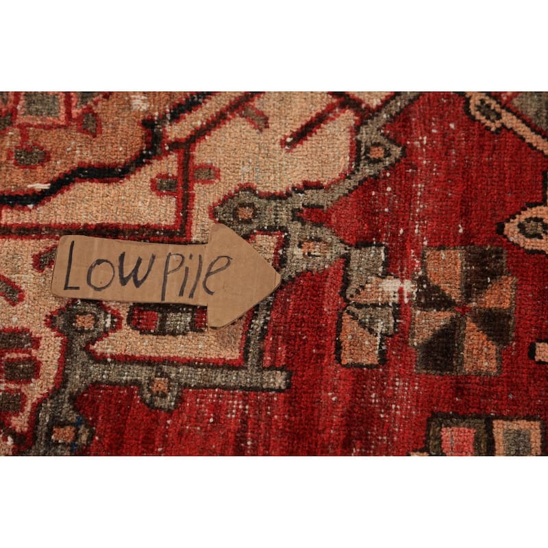 Geometric Bakhtiari Persian Vintage Area Rug Handmade Wool Carpet - 5'6" x 9'10"