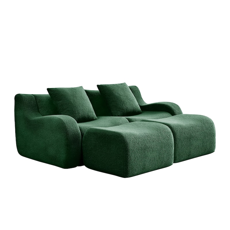 GDF Studio - Fairford 2-Seat Modular Sofa with Chaise & Curved Armrests
