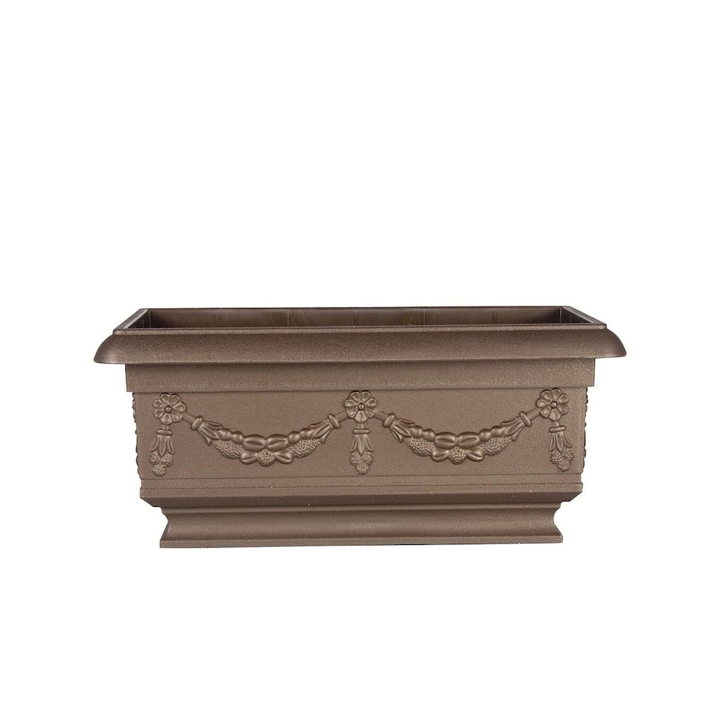 Bronze Rectangular Pedestal Planter