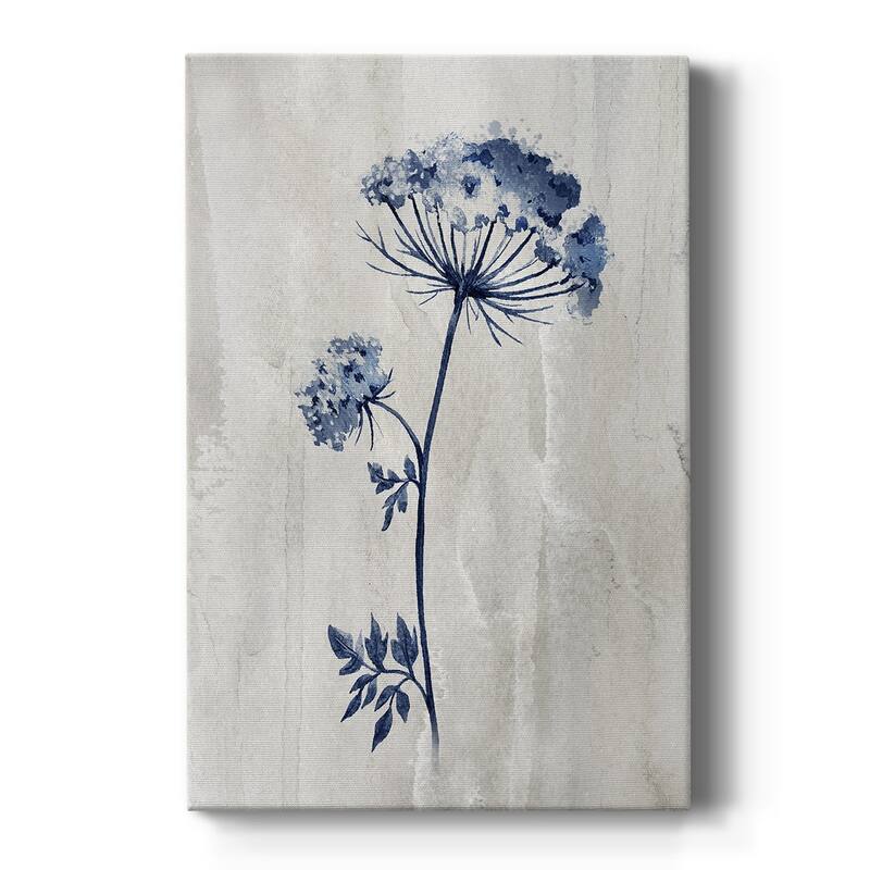 Indigo Botanical I Premium Gallery Wrapped Canvas - Ready to Hang - 18X27