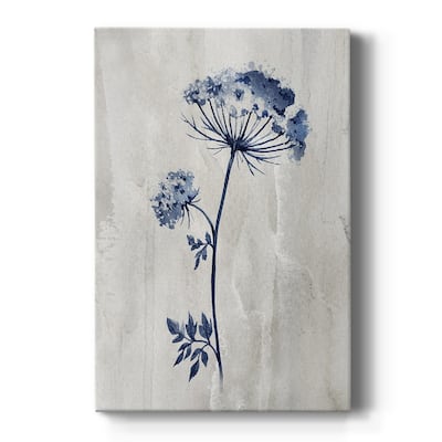 Indigo Botanical I Premium Gallery Wrapped Canvas - Ready to Hang