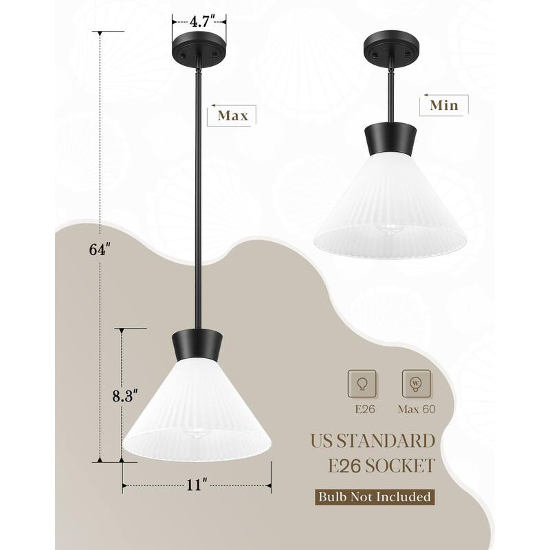 11 Inch 1-Light Kitchen Island Pendant Light