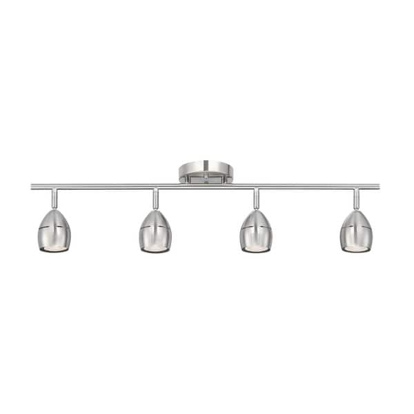 slide 2 of 8, Westinghouse Lighting Borgata Four Light LED Track Light Kit, Brushed Nickel Finish - Brushed Nickel - 4-Light 4-Light - Brushed Nickel