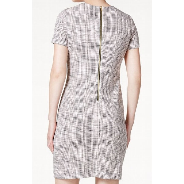 calvin klein plaid sheath dress