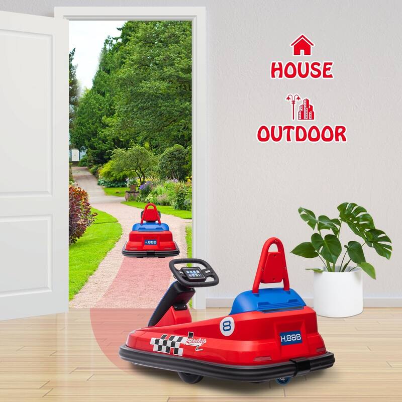 Bumper Car for Toddlers, New Designed 6V Electric Ride On Toys for Kids 1.5-6 Years Old