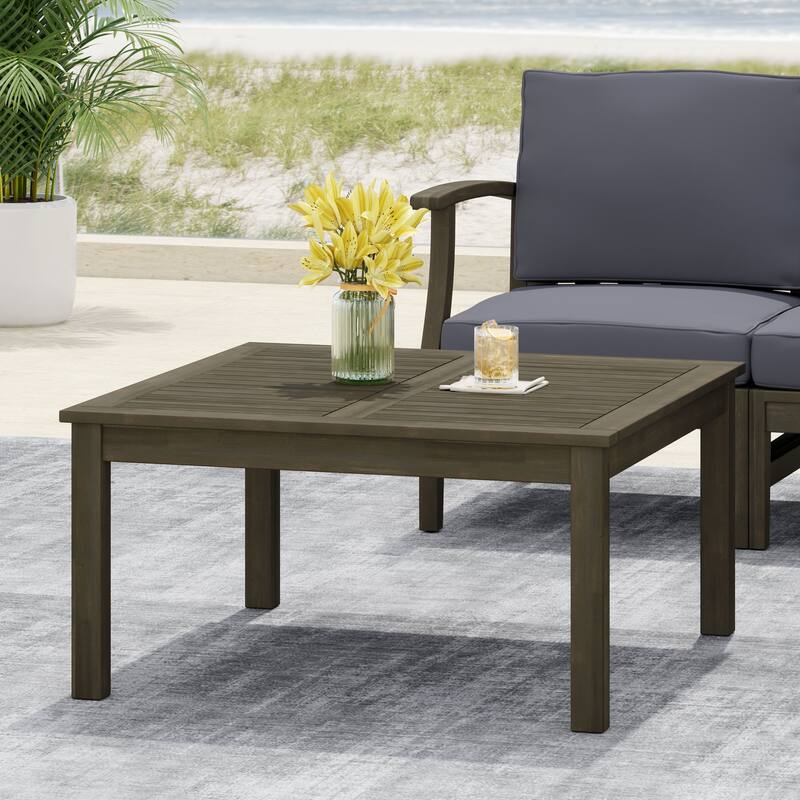 Perla Outdoor Acacia Wood Coffee Table by Christopher Knight Home