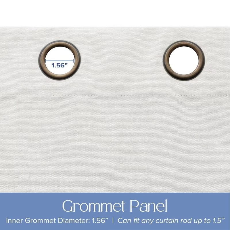 Linen Texture 100% Blackout Grommet Curtain Pair(2 panels)