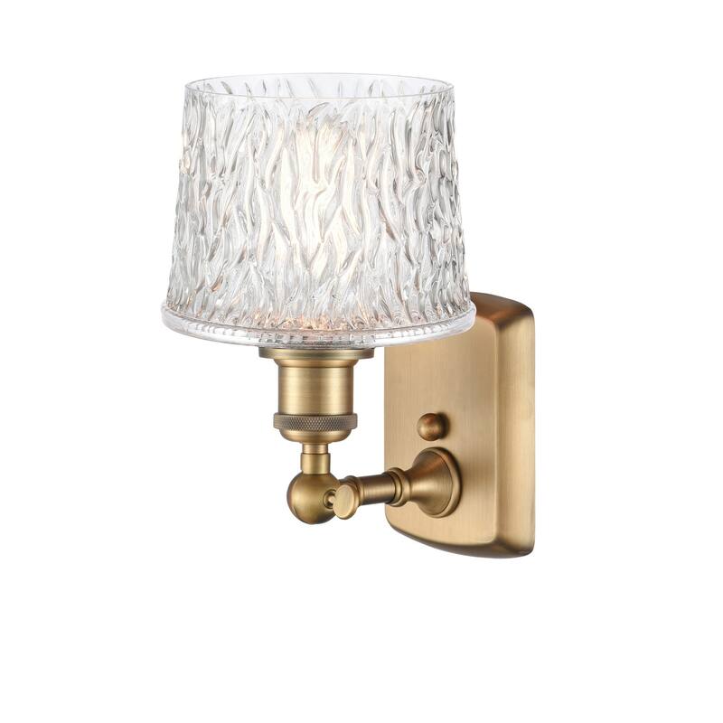 Innovations Lighting Niagra 12" Tall Bathroom Sconce - Brushed Brass / Clear