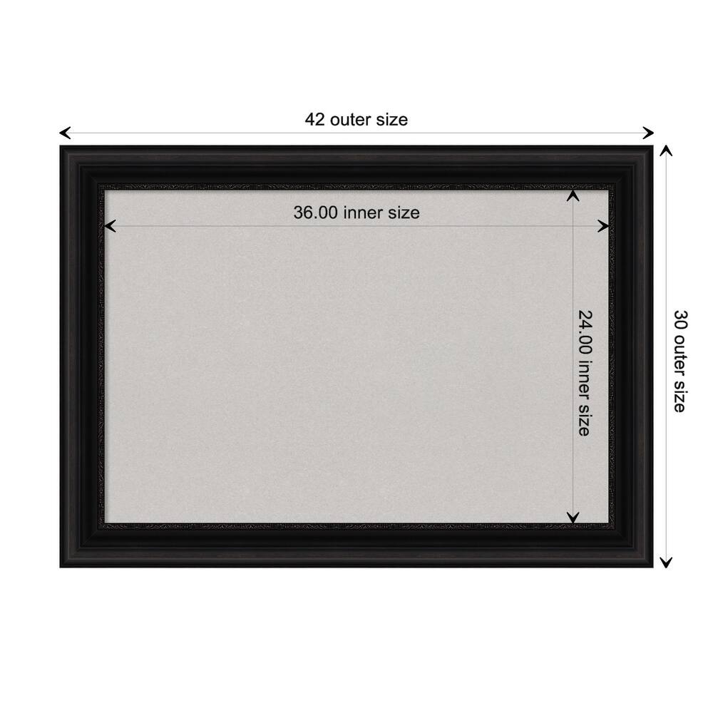 Parlor Framed Grey Corkboard Bulletin Board