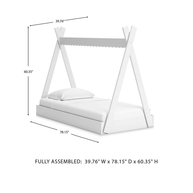 Signature Design by Ashley Hallityn White Twin Tent Bed