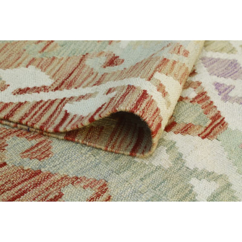 Sun Faded Flatweave Wadanhyl Rust/Ivory Rug - 5'8" x 8'1"