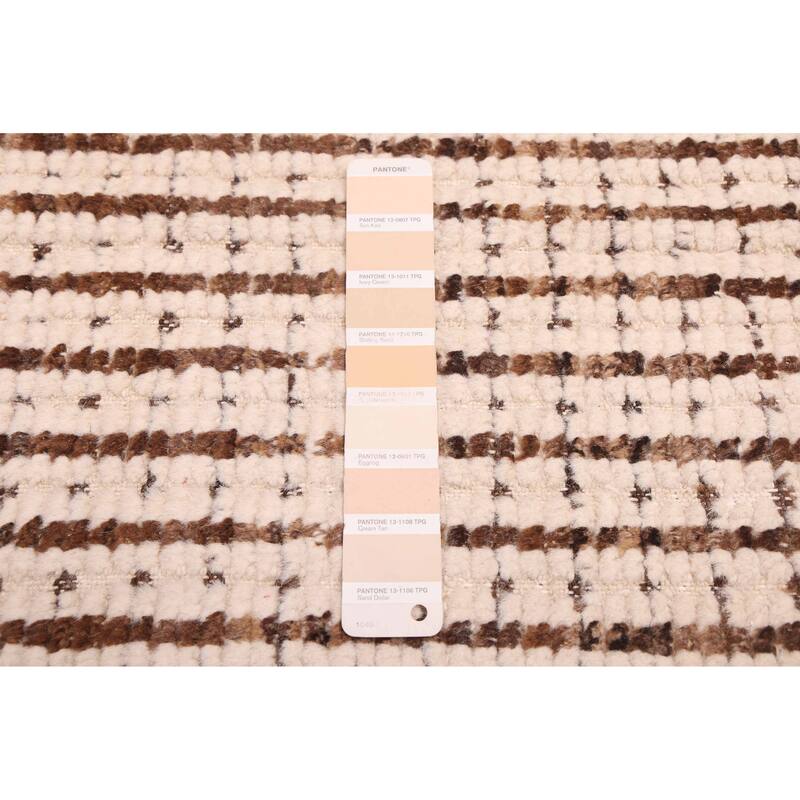 ECARPETGALLERY Hand-knotted Pak Finest Marrakesh Ivory Wool Rug - 8'1 x 10'2