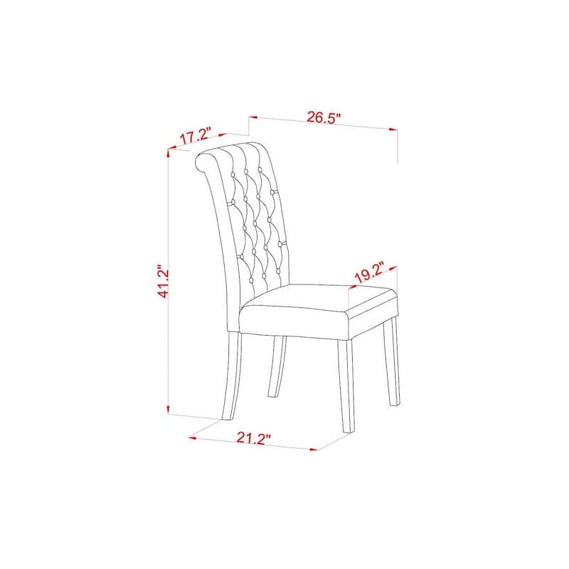 Round Dinette Set - 3 Piece Table & Chair Set - Kitchen Dining Room Set - Black & Light Sable