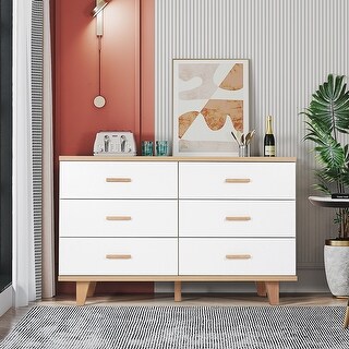 Wood Dresser Chest Accent Cabinet with 6 Drawers - Bed Bath & Beyond ...