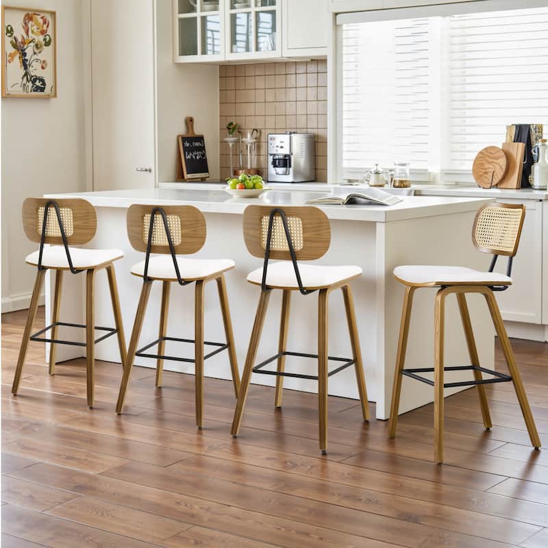 26-Inch Upholstered Counter/ Bar Stools Set of 2 or 3 - 35.1"H x 17.7"W x 19.5"D