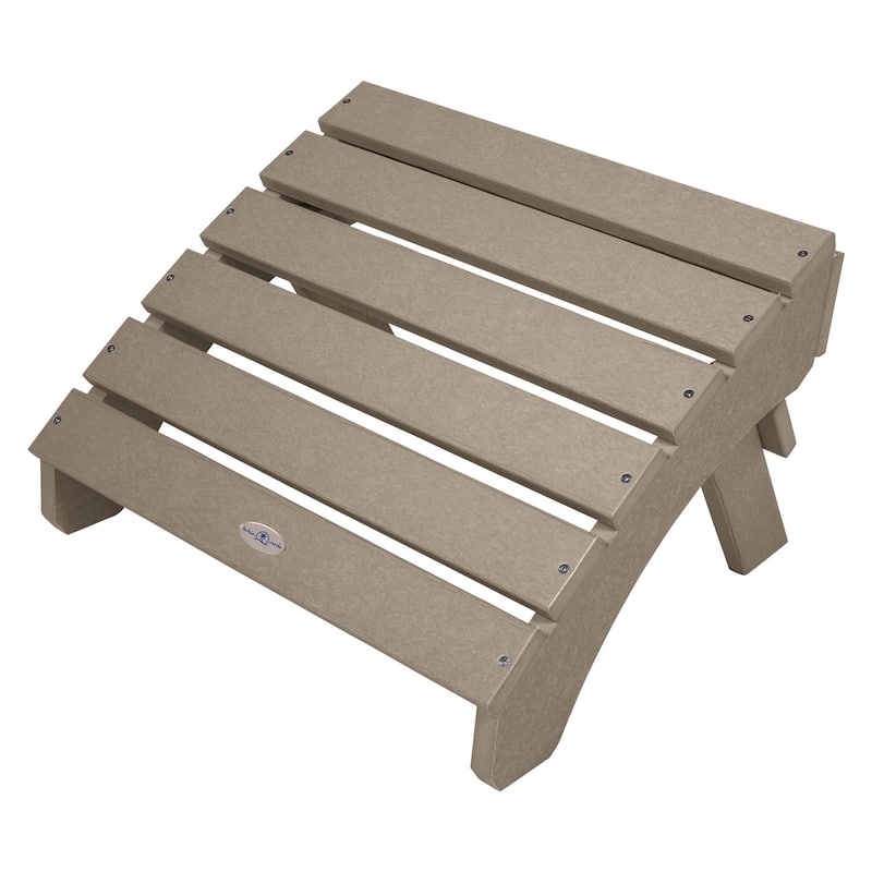 BAHIA VERDE OUTDOORS Folding Adirondack Ottoman - Cabana Tan