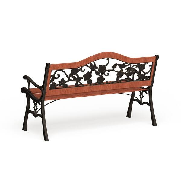 Furniture Of America Jyon Cottage Oak Camel Back Garden Bench On Sale Overstock 9409498
