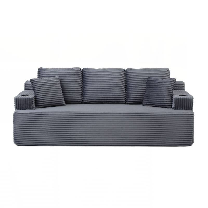 86.2''Boneless Sofa Couch with 2 Pillows Extra