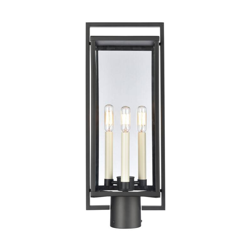 Elk Home Gladwyn 21.5'' High 3-Light Outdoor Post Light - Matte Black