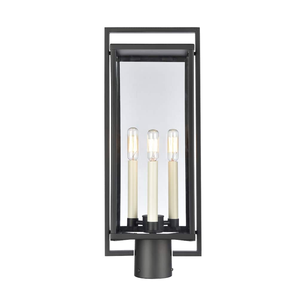 Elk Home Gladwyn 21.5'' High 3-Light Outdoor Post Light - Matte Black