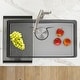 preview thumbnail 8 of 87, KRAUS Dex Stainless Steel Single Bowl Undermount Kitchen Bar Sink