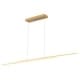 preview thumbnail 18 of 21, 59" Modern Black/Gold Linear Integrated LED Pendant Kitchen Island Light Bar
